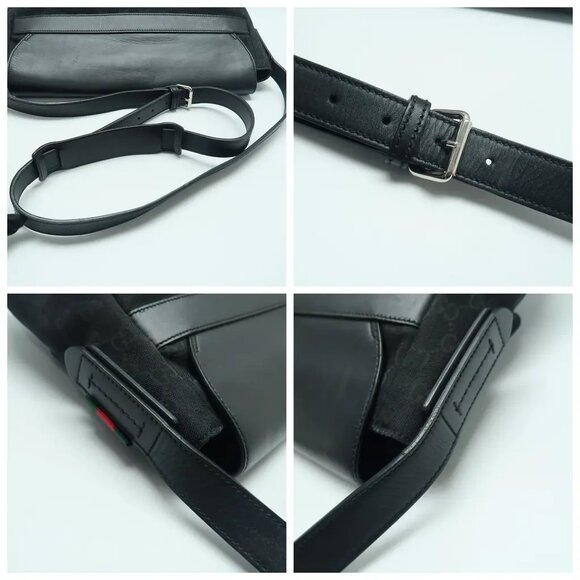 Gucci Black Leather Shoulder Bag 439-031825 - Picture 7 of 12